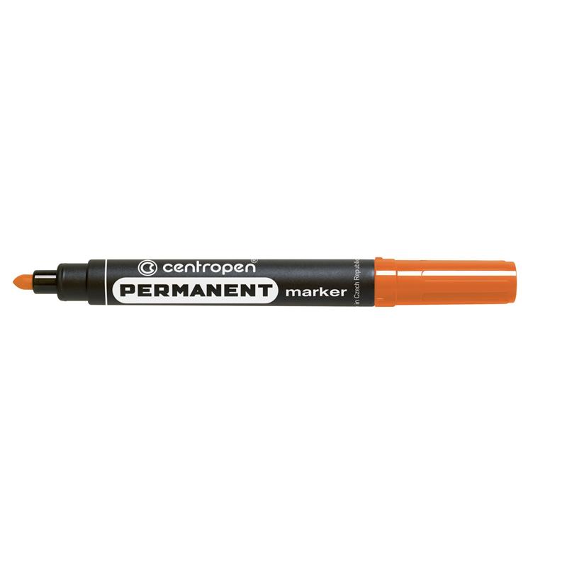 Маркер CENTROPEN Permanent 8566/06, 2,5 мм круглий оранжевий